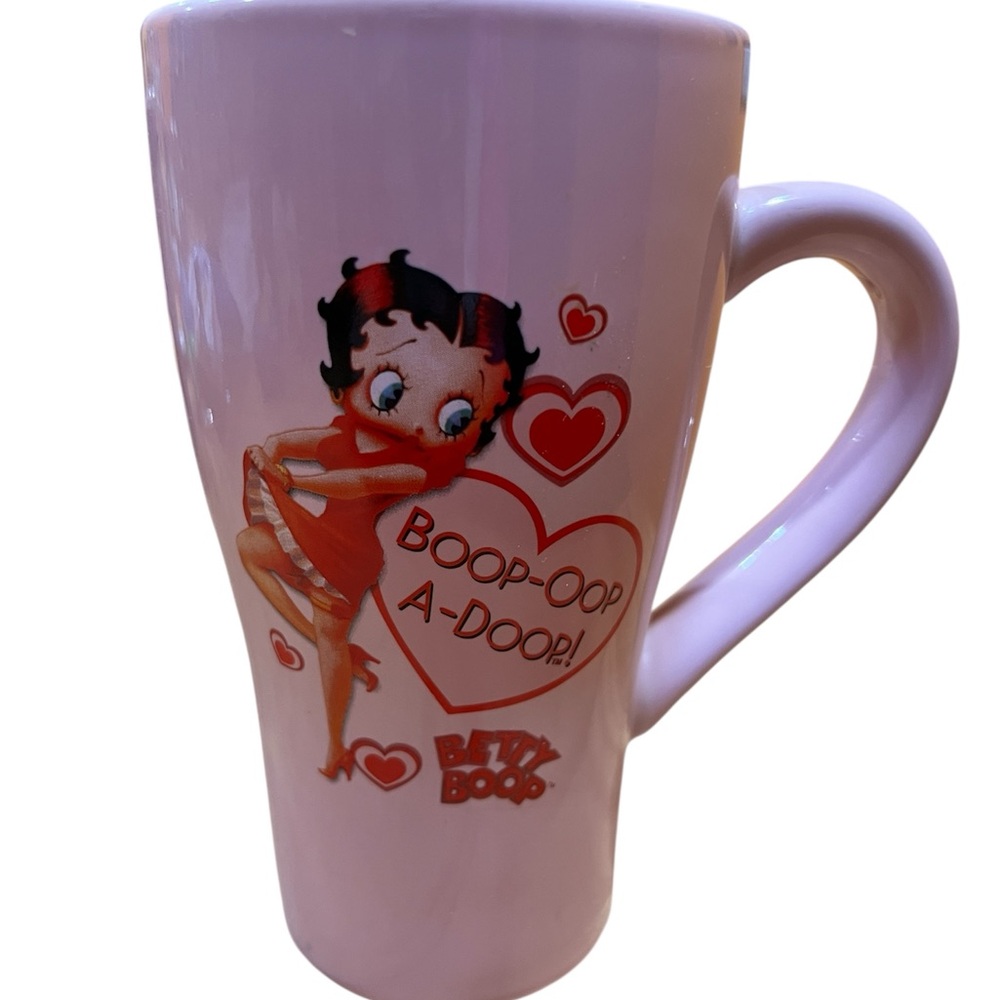 Betty Boop Pink Mug with Red Hearts
